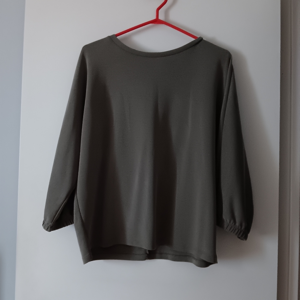 OPUS Green Modal Scuba Fabric Top L